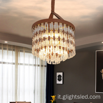 Lampada a sospensione con lampadario a LED in vetro dell&#39;hotel della hall